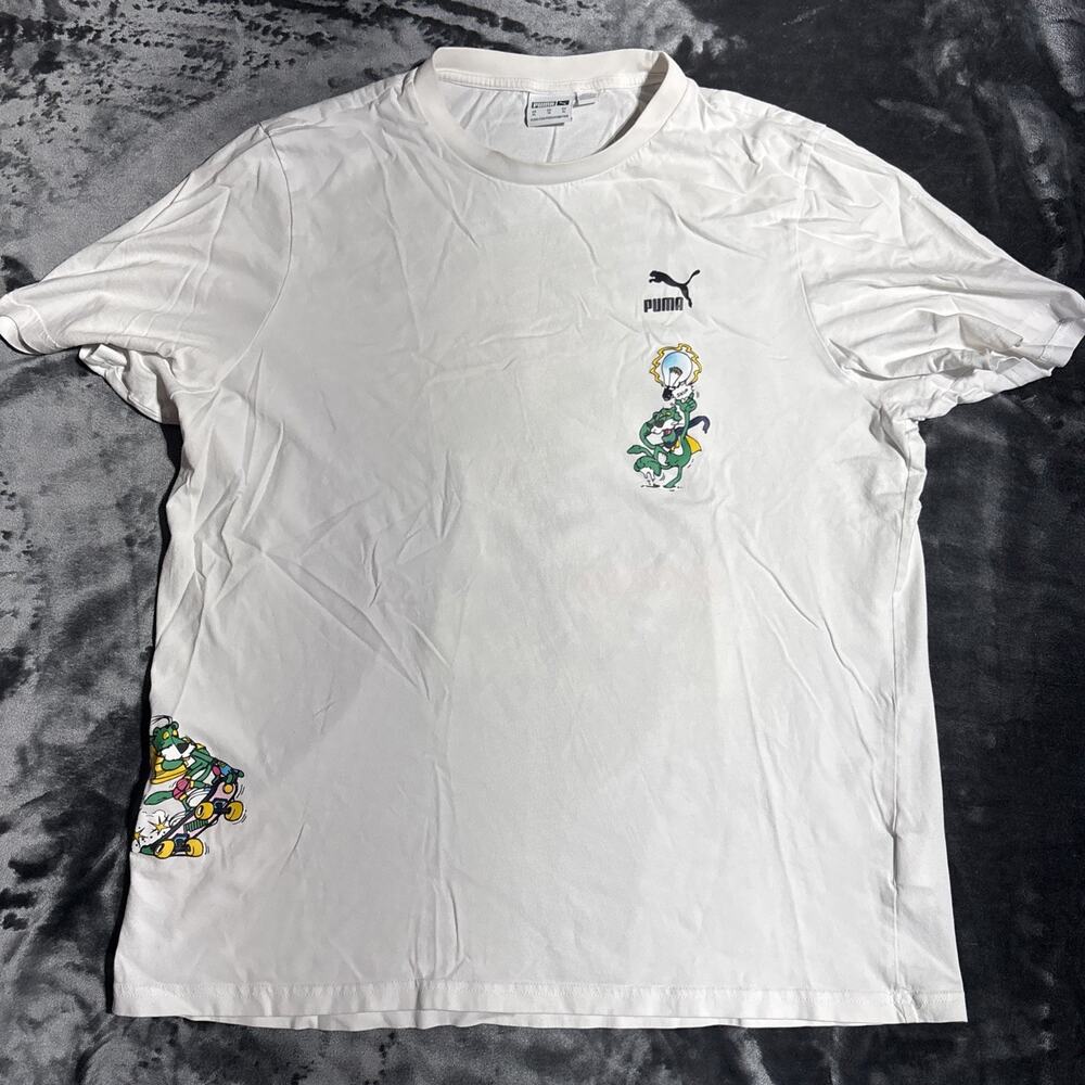 RARE Puma Mens T-Shirt - Size XL - White